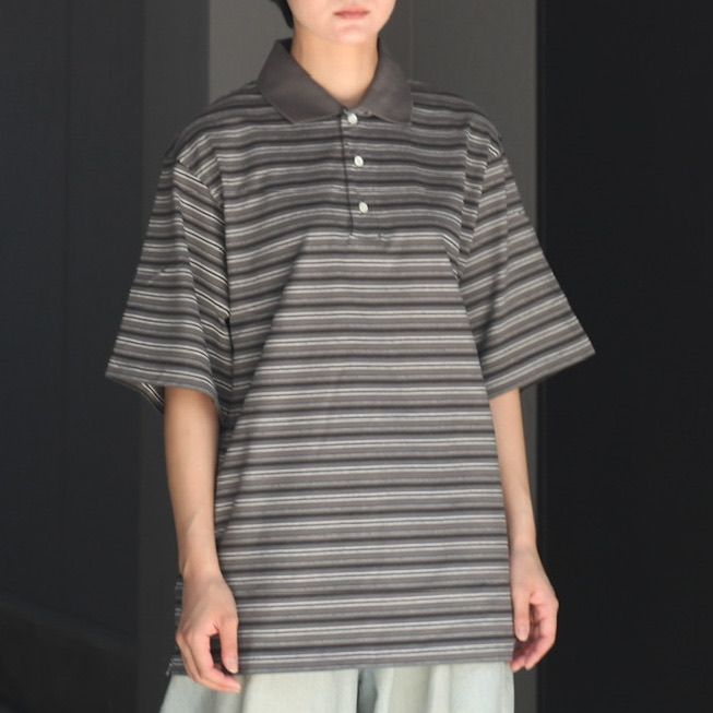 UNIVERSAL PRODUCTS - 【残り一点】Multi Border S/S Polo | ACRMTSM