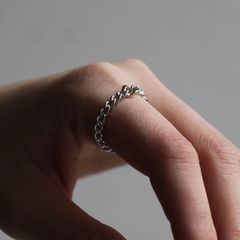 【残り一点】Curb Chain Ring(ANTIQUE×10K GOLD)