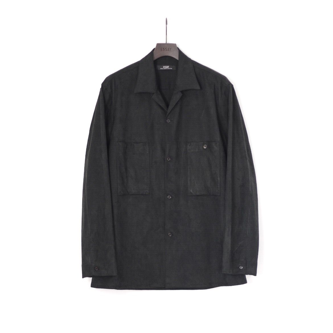 【残り一点】Synthetic Suede Open Collar Shirt