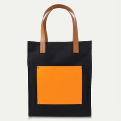 【残り一点】Leather Pocket Canvas Tote