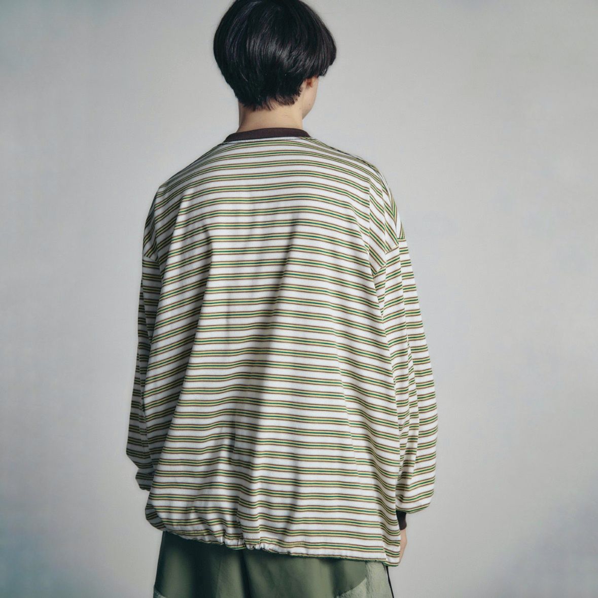 【残り一点】Balloon Border Long-Sleeve T-Shirt