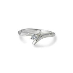 【お取り寄せ注文可能】Broadly V Ring W / Dia(SILVER925)