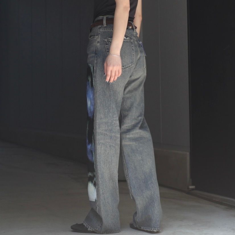 【残り一点】Flower Patch Work Denim Pants