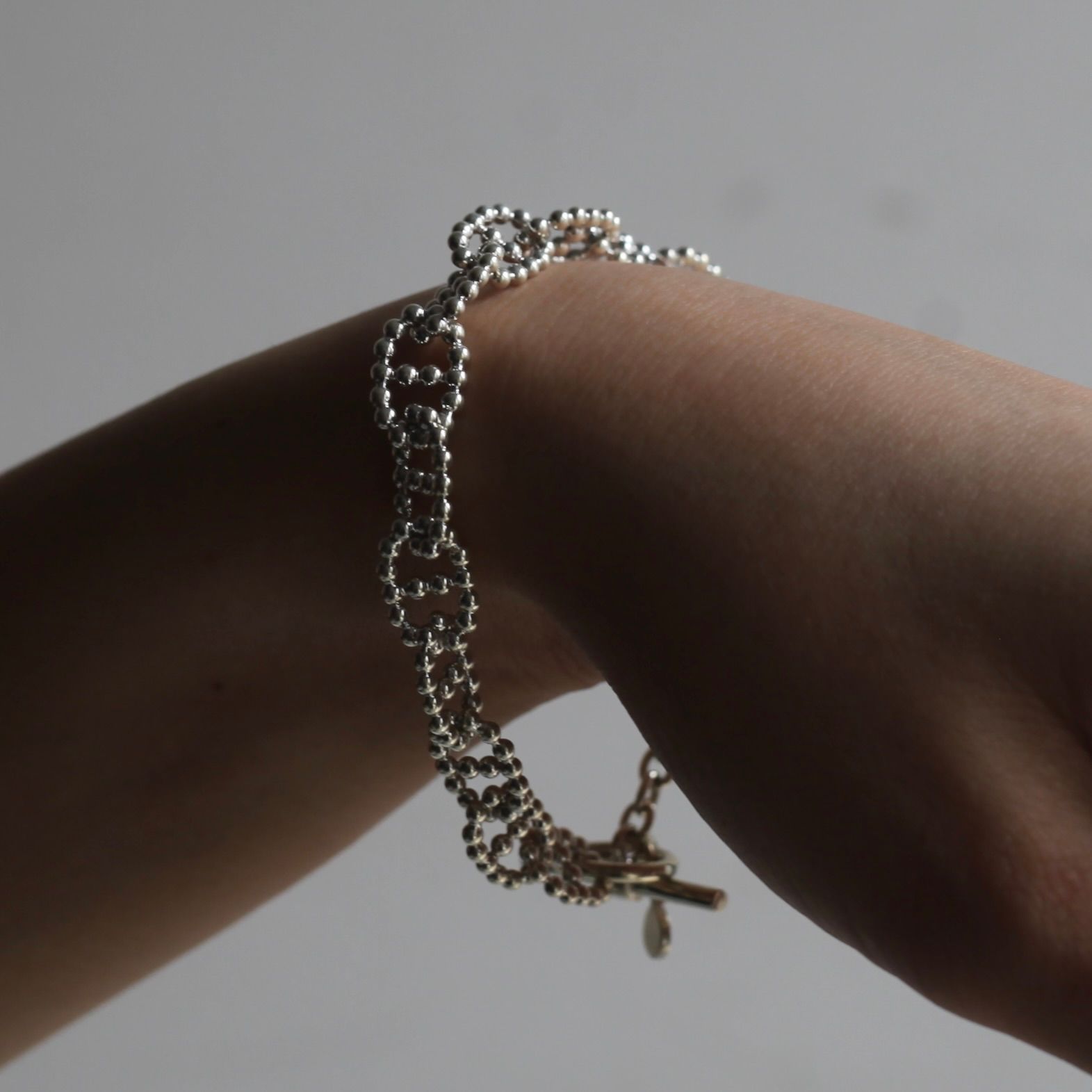 【残り一点】Ball Anchor Chain T-BAR Bracelet SMALL(9mm)