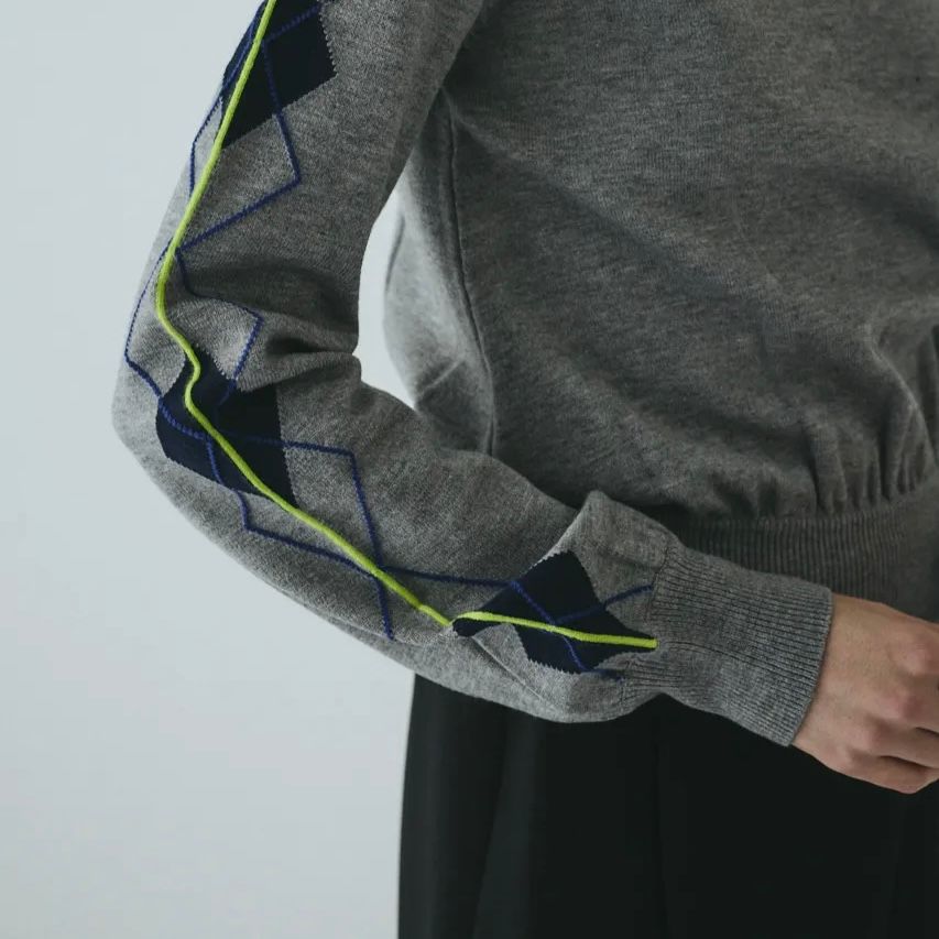 【残り一点】Neon Argyle Knit Tops