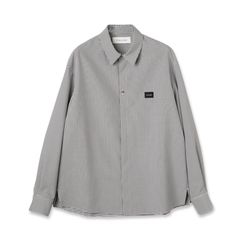 【残り一点】Gingham Check Front Fly Embroidery Patch Shirt