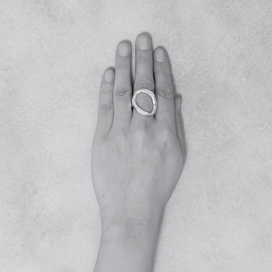 【残り一点】Curb Link Ring(WHITE)
