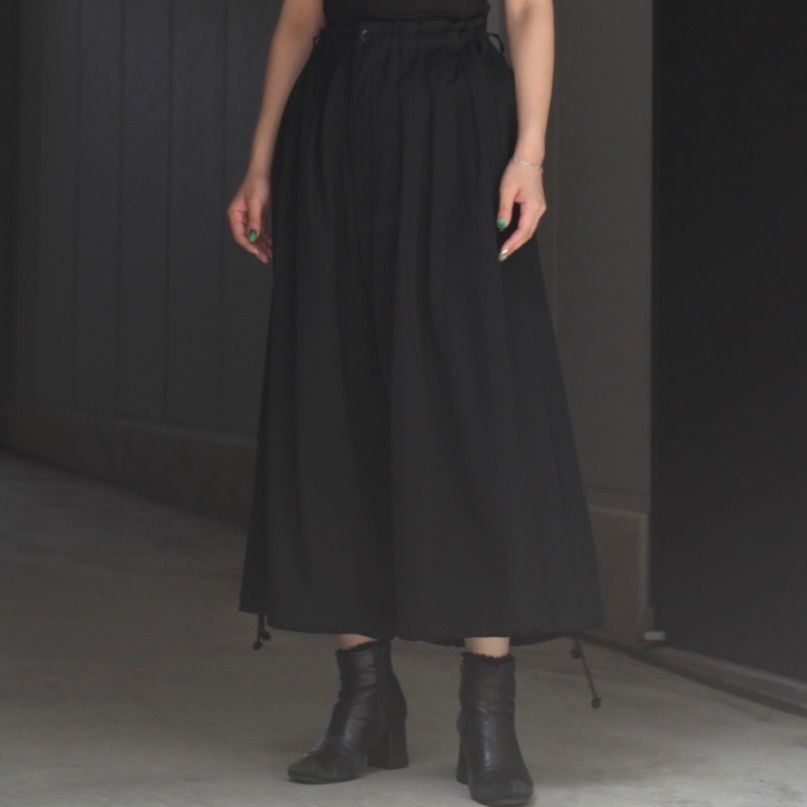 Ground Y 黒 スカート Ground Y ポリウールギャバジンスカートパンツ - Ka na ta,Yohji