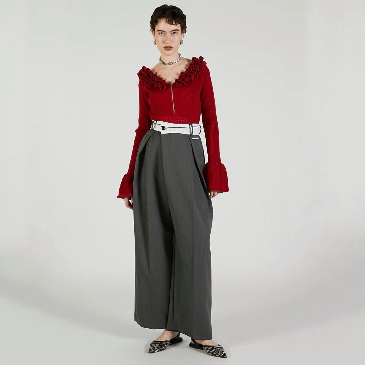 【残り一点】Marbelt Asymmetric Tack Pants