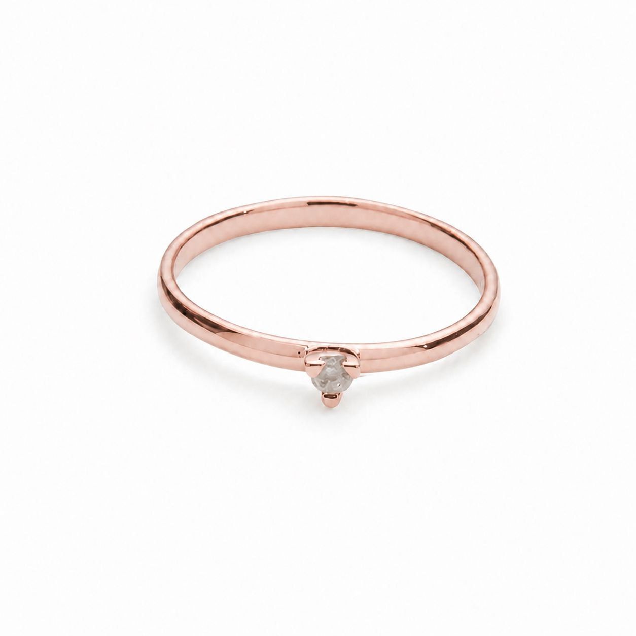 【お取り寄せ注文可能】K18 Triangle Dia Ring(18 PINK GOLD)