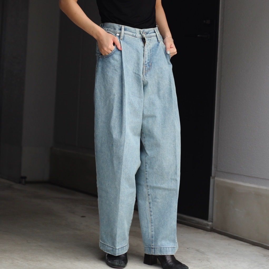 NEONSIGN - 【残りわずか】Wide Denim Slacks(INDIGO RIGID