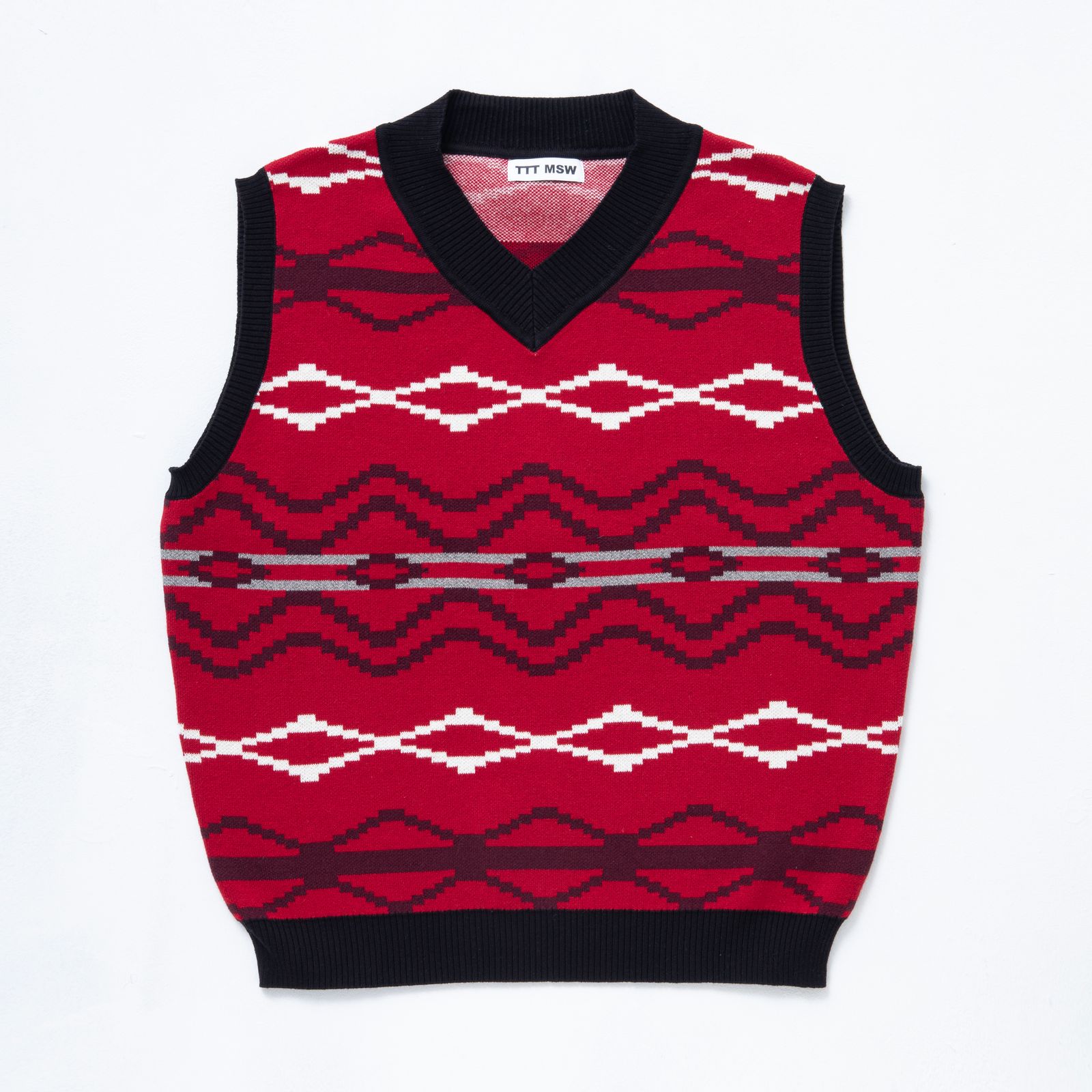 TTT MSW - 【残り一点】Nordic Knit Vest Red | ACRMTSM ONLINE STORE