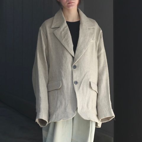 【残り一点】セミウェットリネンシングルジャケット