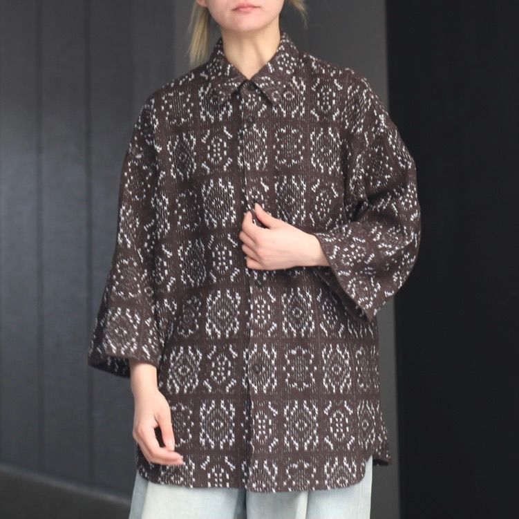 生産完了商品 Saby クロッシェニットシャツ ハーフスリーブ 