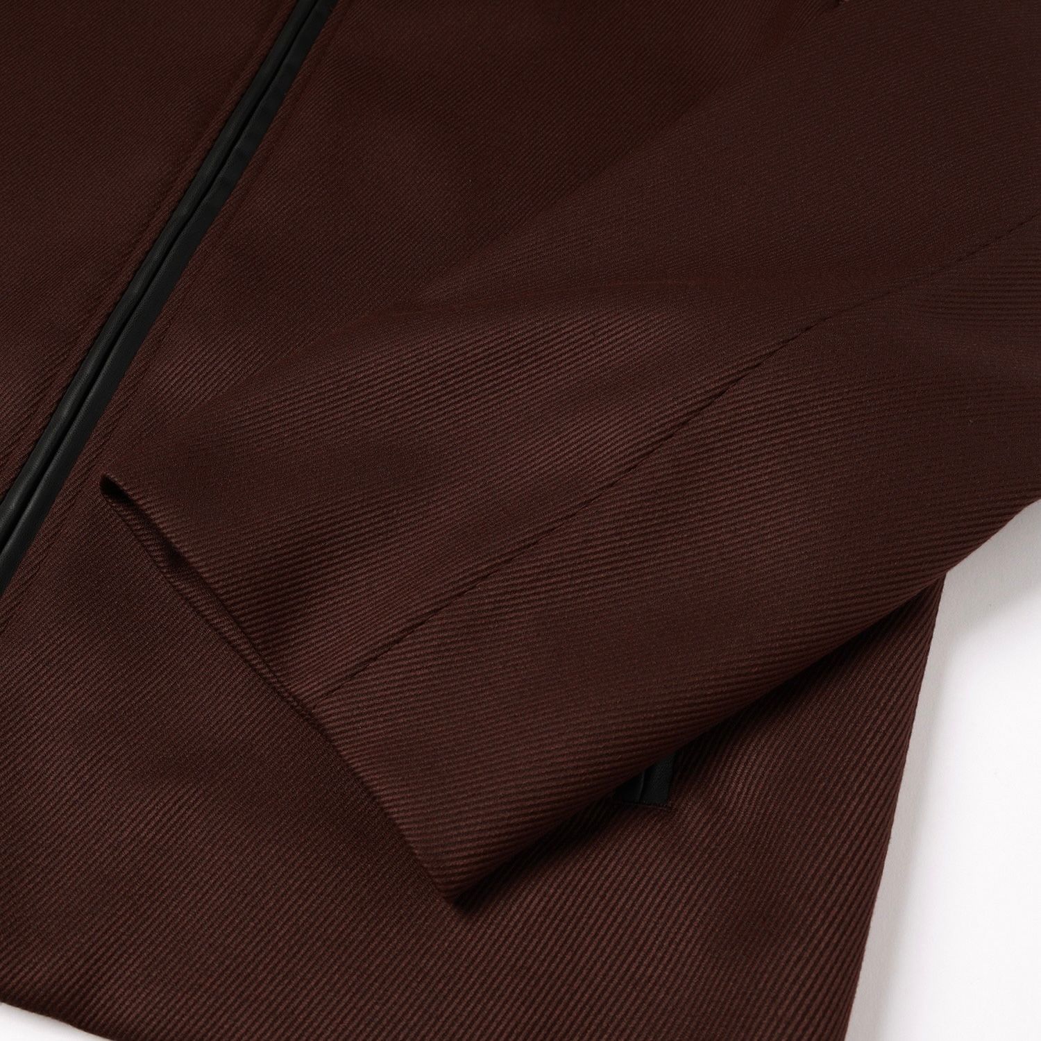 【残り一点】Double Cloth Kersey Zip Up Stand Collar Short Coat