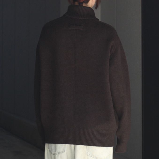 【残りわずか】Extra Fine Wool Warm Knit Turtle Neck LS