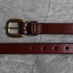 【残りわずか】Stitched Pattern Belt(OAKBARK×BRASS)