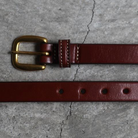 【残りわずか】Stitched Pattern Belt(OAKBARK×BRASS)