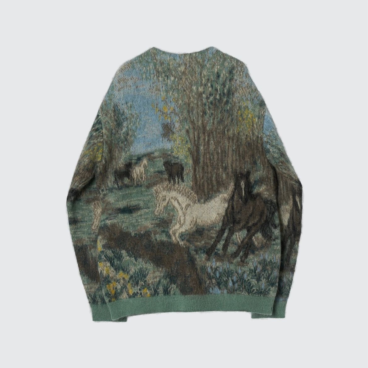 【残りわずか】Horse Jaqucard Mohair Cardigan