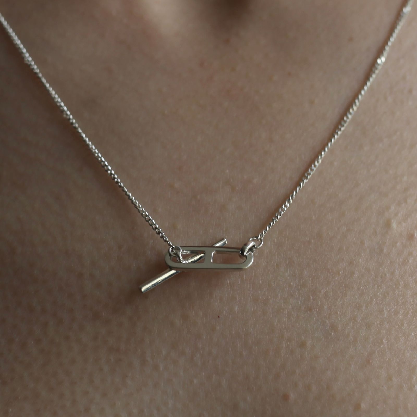 【残り一点】Curb Flat Anchor T-BAR Necklace