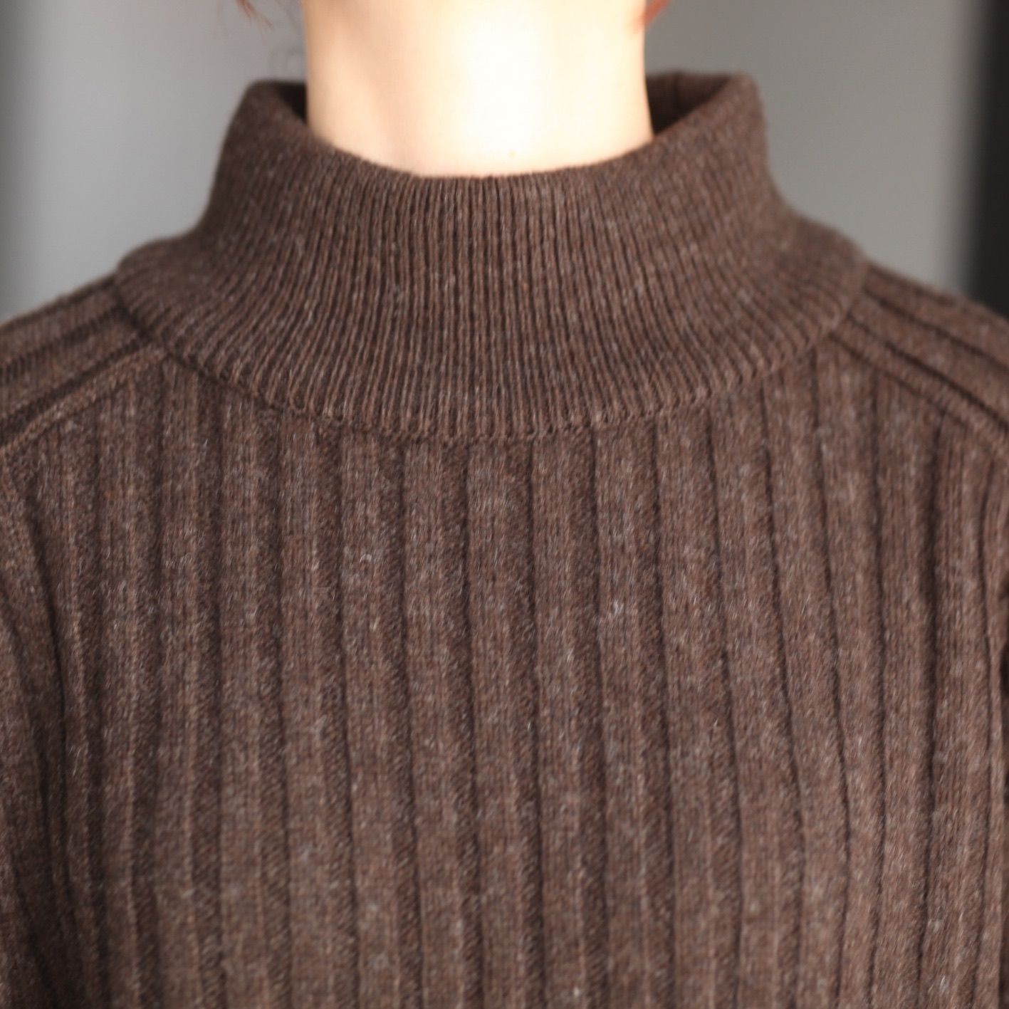 【残り一点】Wide Rib Highneck Sweater