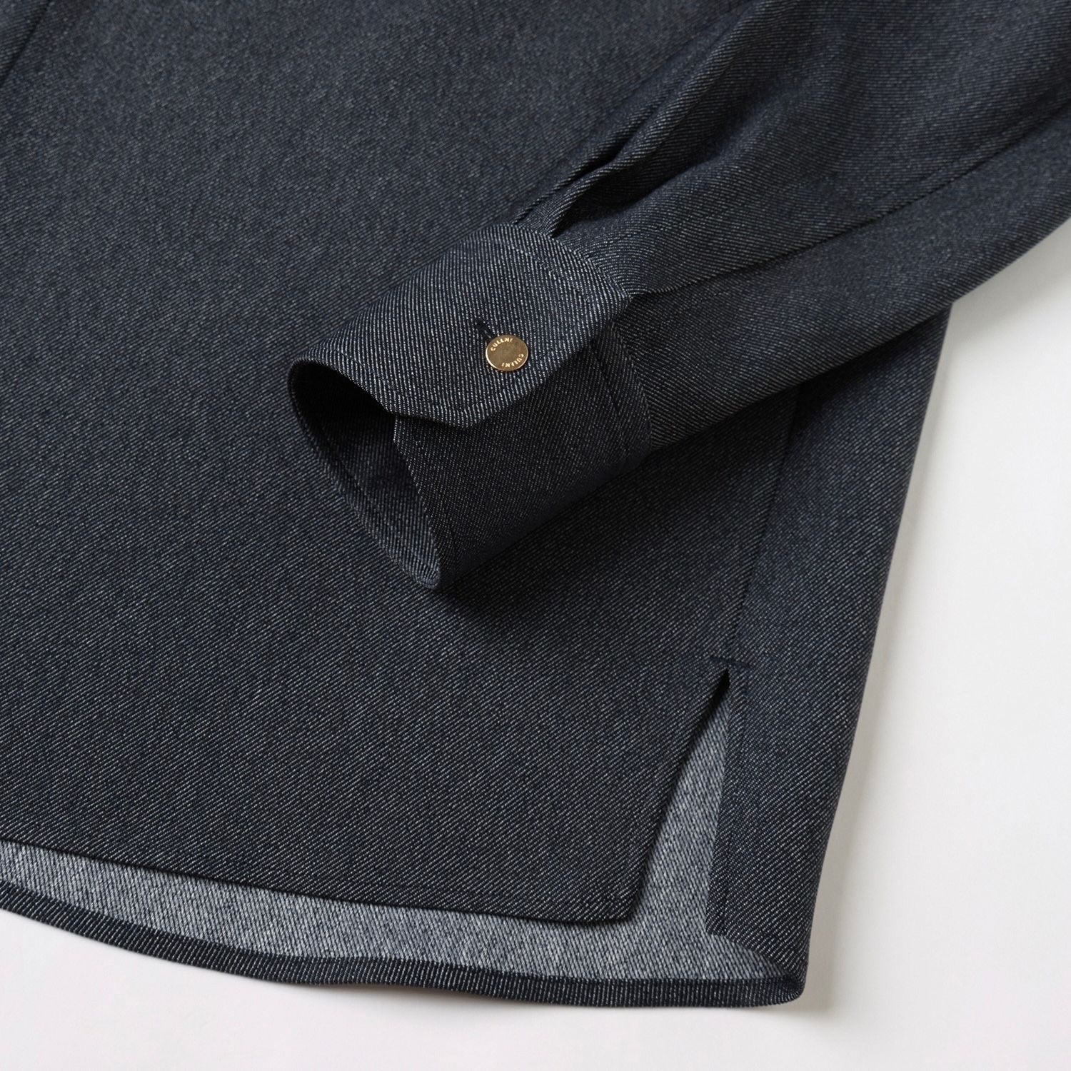 【残り一点】Faux Denim Front Fly Chin Tab Shirt