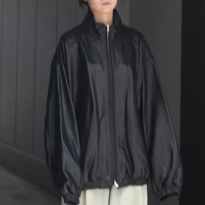 【残りわずか】Sheep Leather Stand Collar Jacket