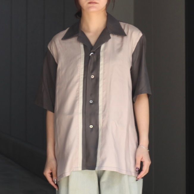 【残り一点】Colorblock Open Collar Shirt