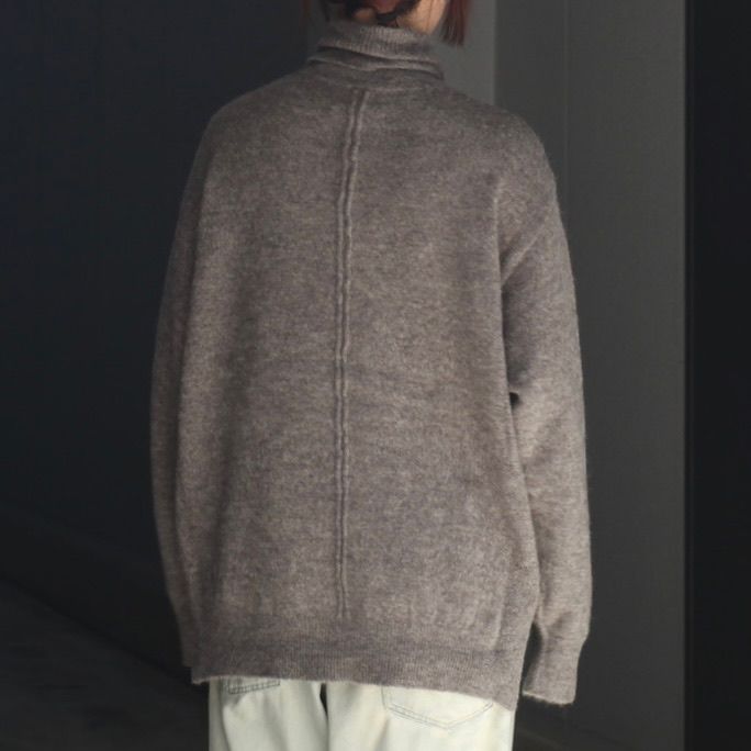 【残りわずか】Wool/Alpaca Knit Loose Turtle Neck PO