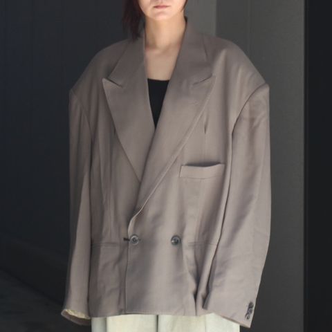 【残り一点】Round Big Shoulder Wool Serge Jacket