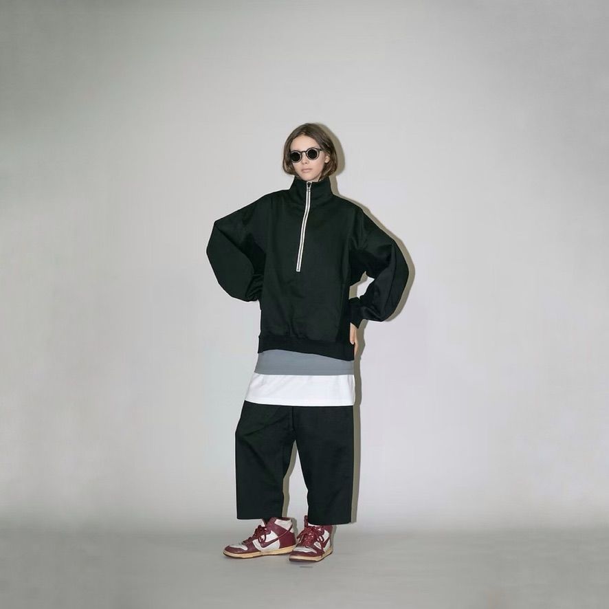 【残り一点】T/CツイルドッキングハーフジップPO