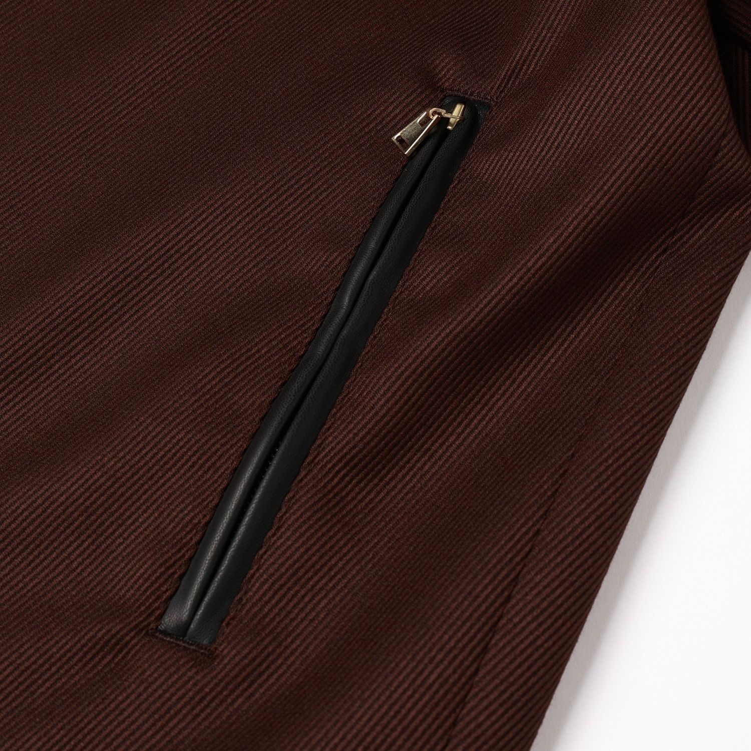 【残り一点】Double Cloth Kersey Zip Up Stand Collar Short Coat