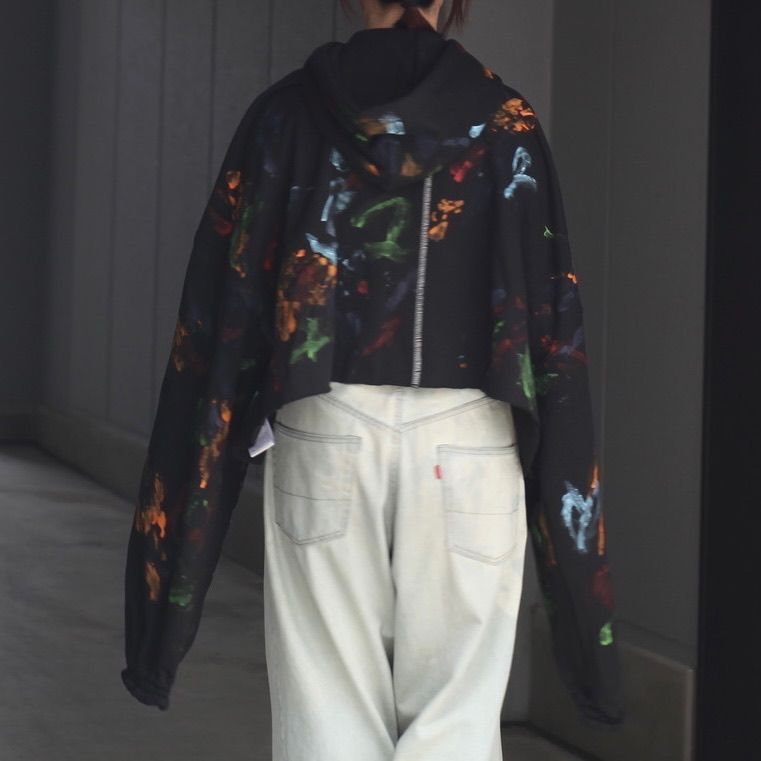 【残り一点】Ordinary Short Giant Hoodie With Hand Painting