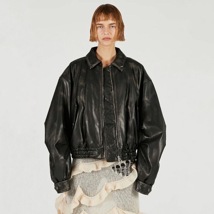 【残り一点】Flight Leather Bomber Jacket