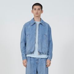 【残り一点】Bleached Denim Front Zip Blouson