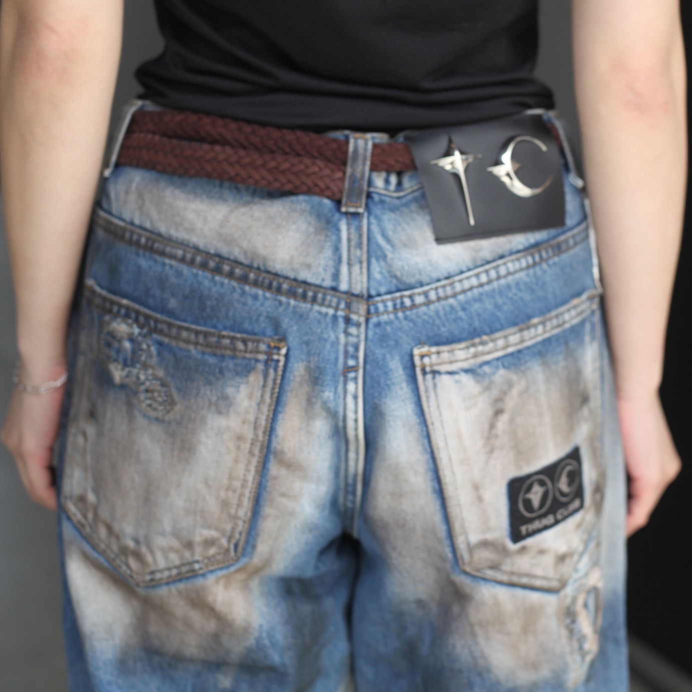 Thug Club 関税込 戦闘負傷者ケアデニムパンツ 国内発送□Thug Club□COMBAT CASUALTY CARE DENIM PANTS