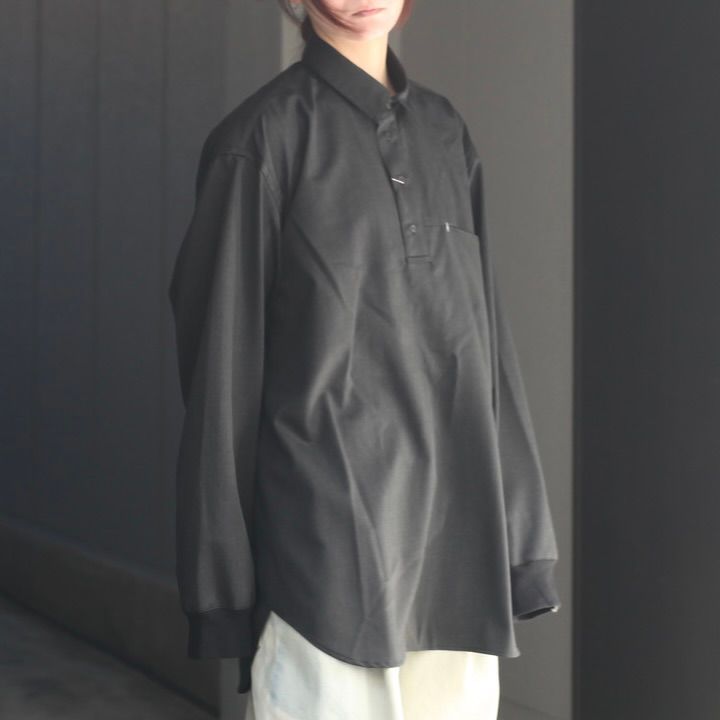 【残り一点】ウォッシャブルツイルプルオーバーシャツ