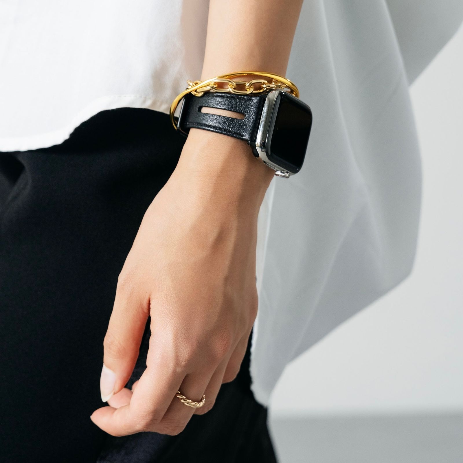 レザーハイブリッドバンド for Apple Watch - アップルウォッチ