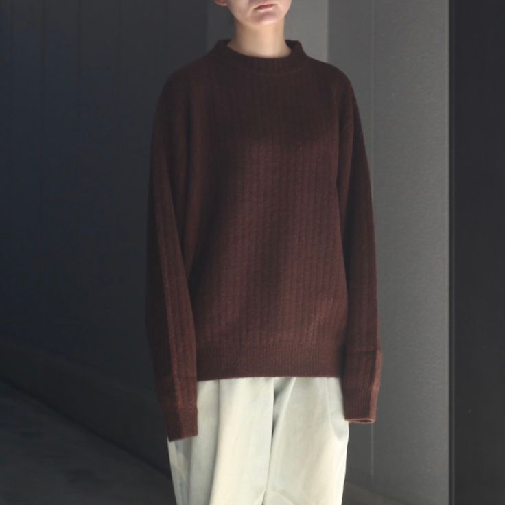 【残り一点】Wo/Ca Rib Moc Neck P/O