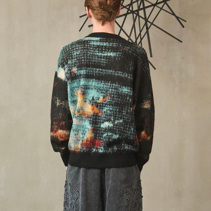 【残り一点】Contemporaryart Jacquard Shaggy Knit L/S