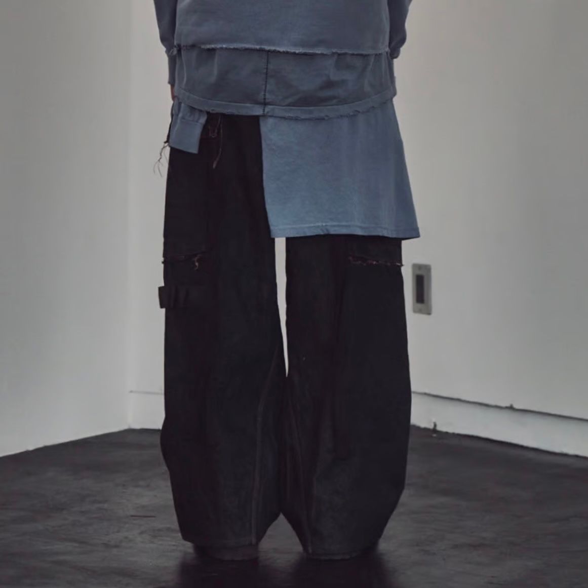 【残りわずか】Slash Seam Twist Cargo Jeans(PERSIMMON TANGY DYED)