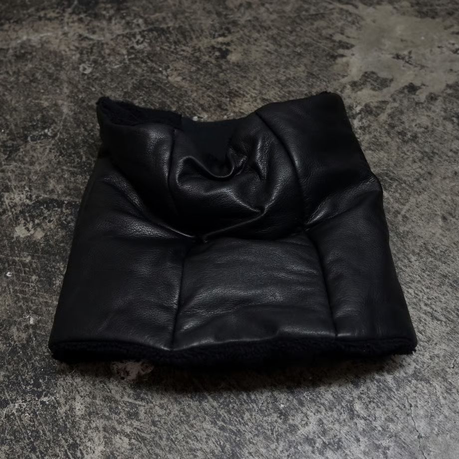 【お取り寄せ注文可能】Leather Rib Combi Snood Cow