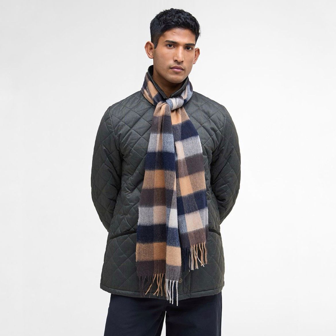 【残り一点】Lambswool Tattersall Scarf