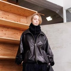 【残り一点】ラムレザージップブルゾン