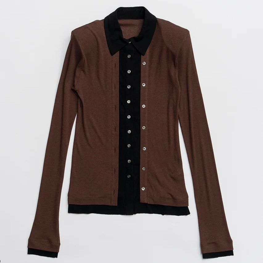 【残り一点】ダブルフロントジャージーシャツ