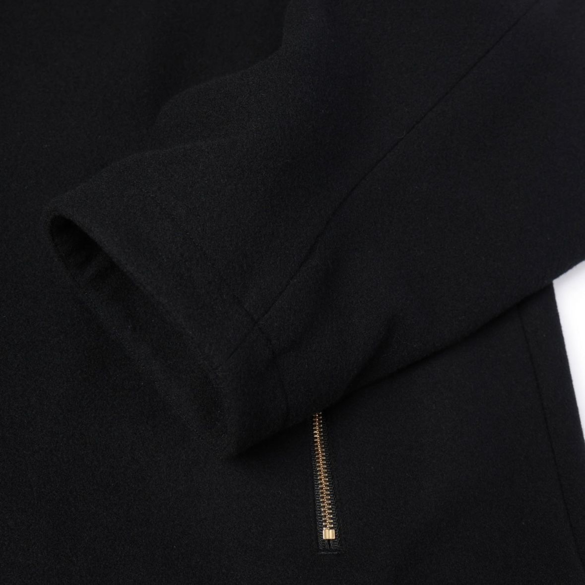 【残り一点】Lamb Wool Melton Double Collar Zip Up Jacket