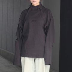 【残り一点】High Neck Cotton Logo Knit with Damaged(HIGH GAUGE RIB KNIT)