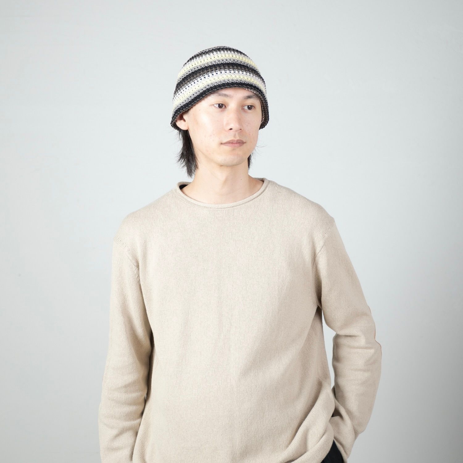 【残り一点】Multi Border Knit Hat