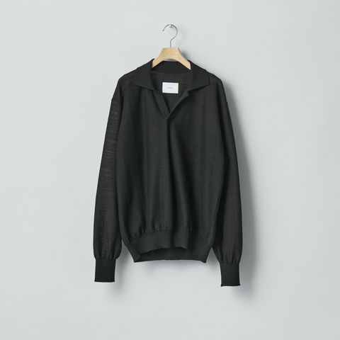 【残りわずか】Slub Cotton Knit Skipper LS