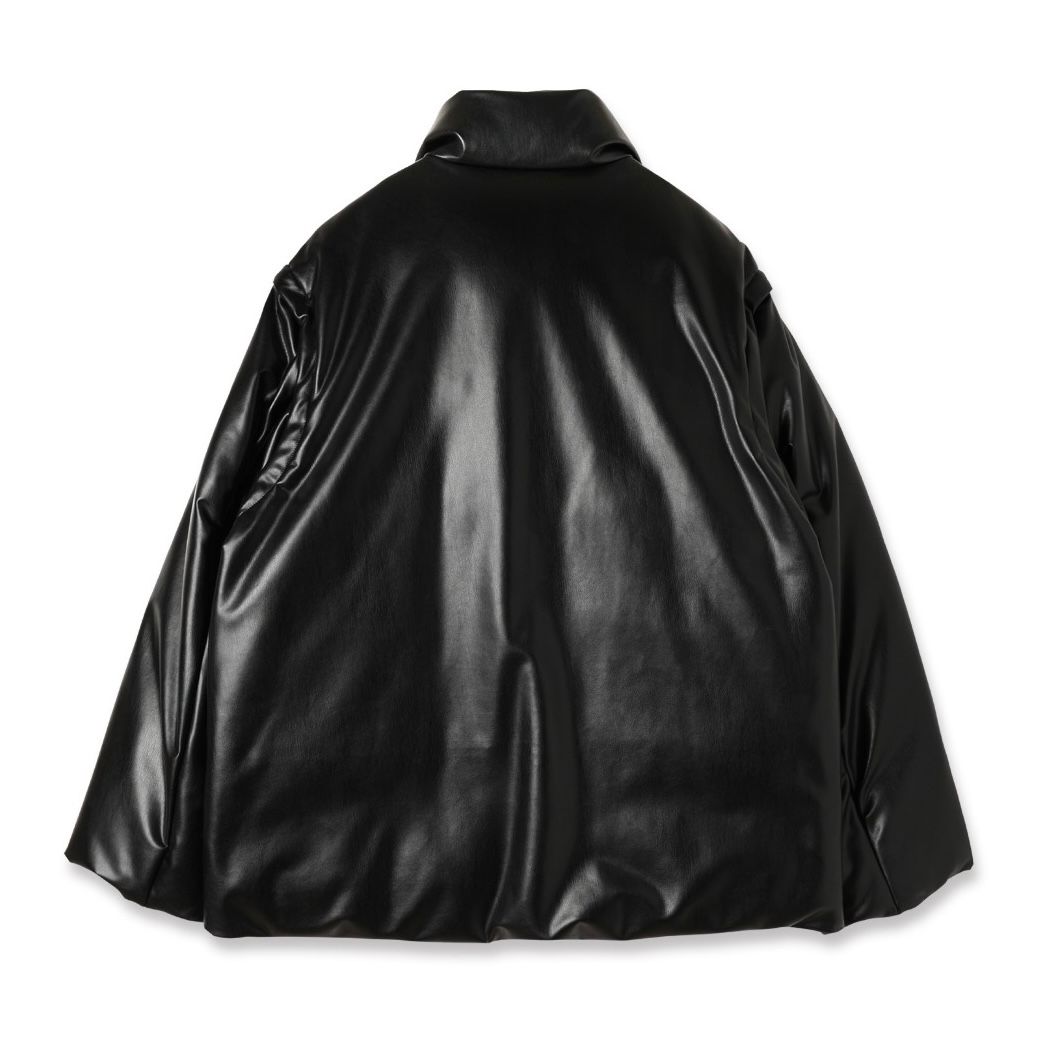 【残り一点】Faux Leather Removable Sleeve Down Jacket